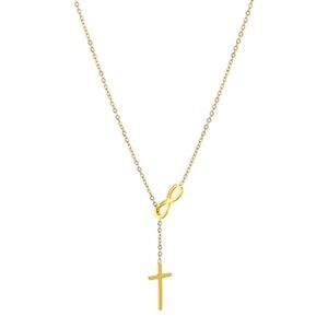 Cross & Infinity Y Necklace